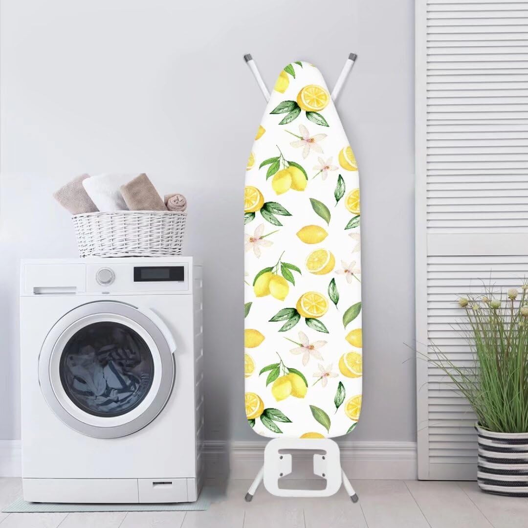 YoungerBABY Lemon Print Ironing Board Cover - Durable Heat-Resistant