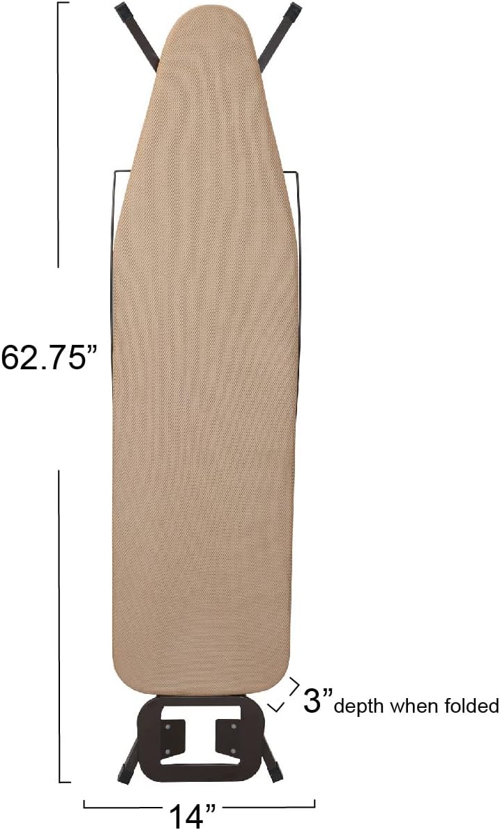 High-Quality Mesh Steel Top Ironing Board with Silver Finish