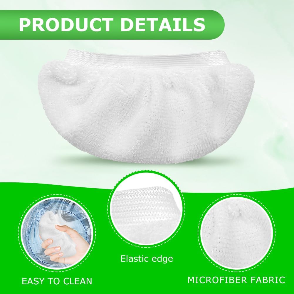 10-Piece Set of Durable Steam Mop Pads for Handheld Steam Cleaner