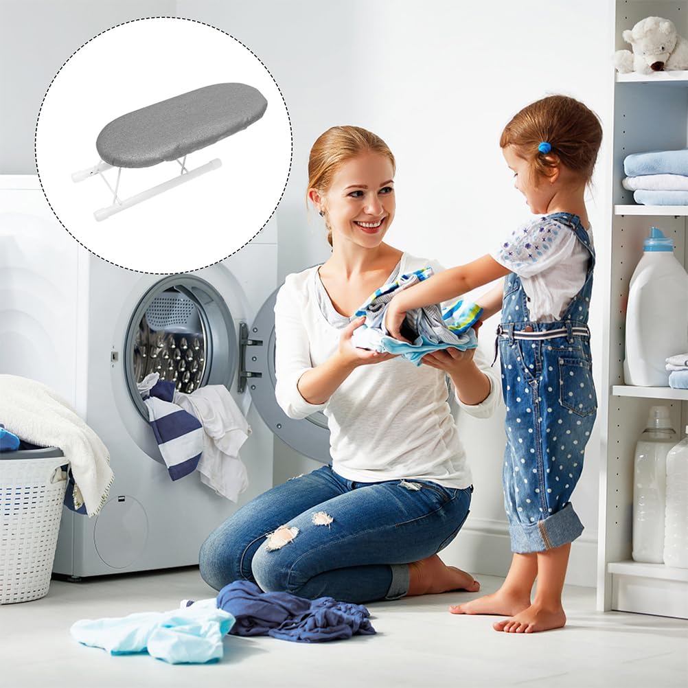 Compact tabletop ironing board for small spaces