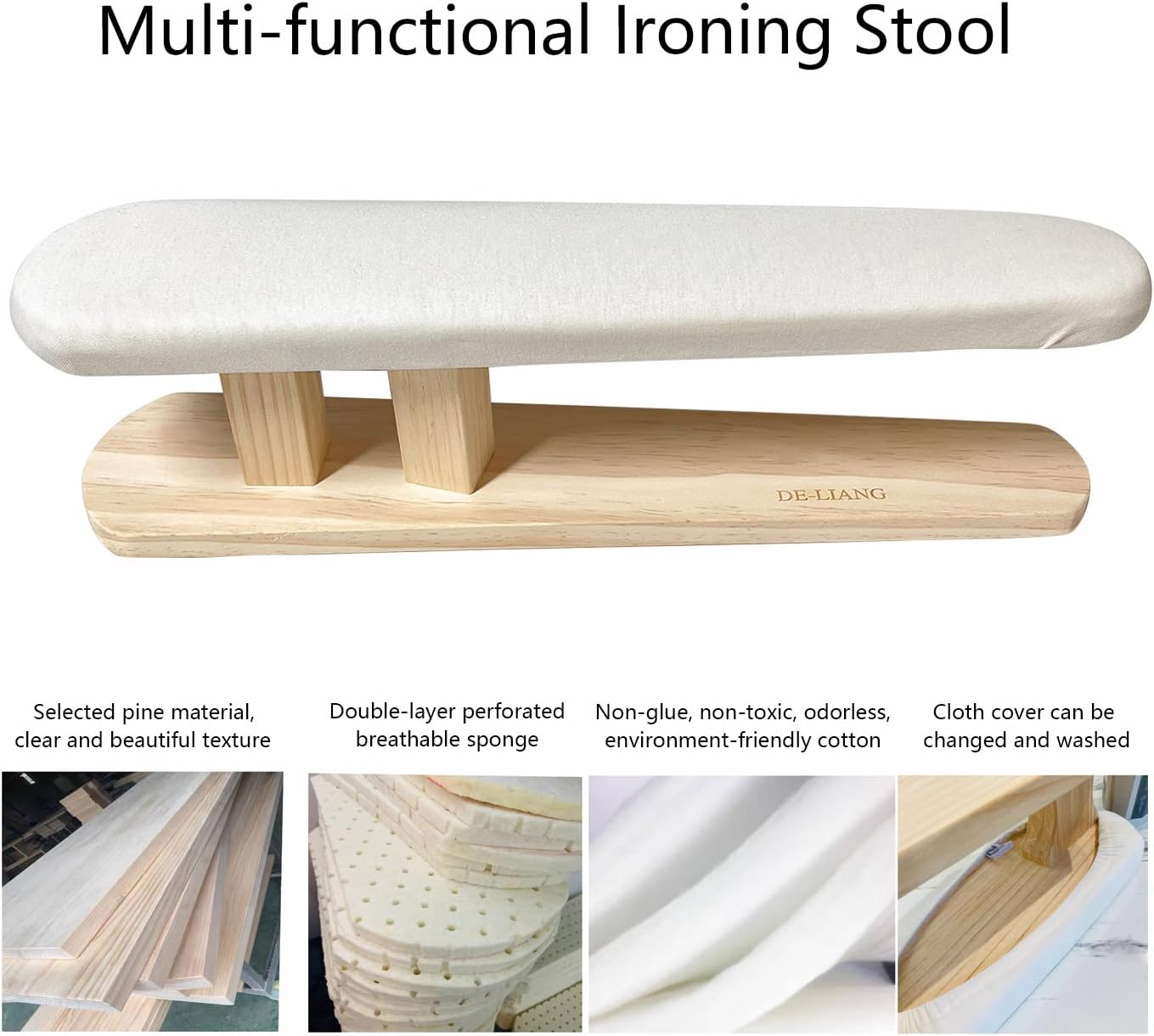 Perfect for daily use compact sturdy ironing board with padded chest sleeve