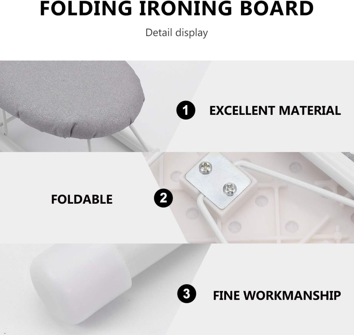 Compact Folding Ironing Board with Cloth Cover