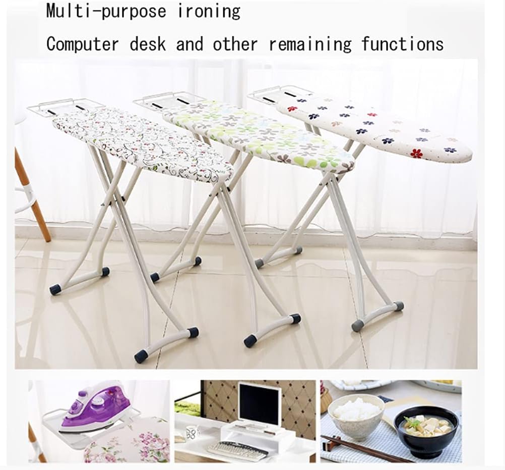 ZHDBDAdjustable Ironing BoardFoldable High-Adjustable Ironing Rack w Durable Cotton Cloth 62-79cm