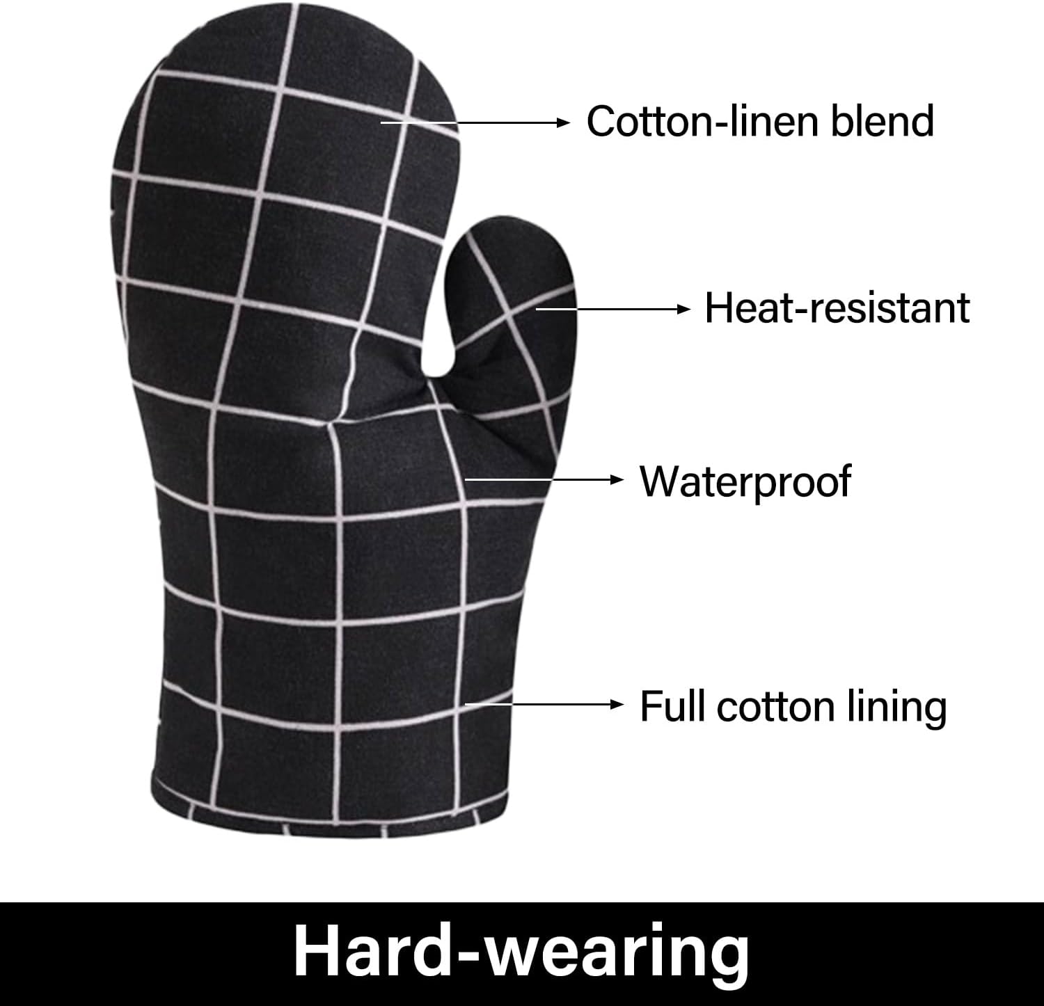 1 Pair Thick Anti-Steam Garment Steamer Gloves Heat-Resistant