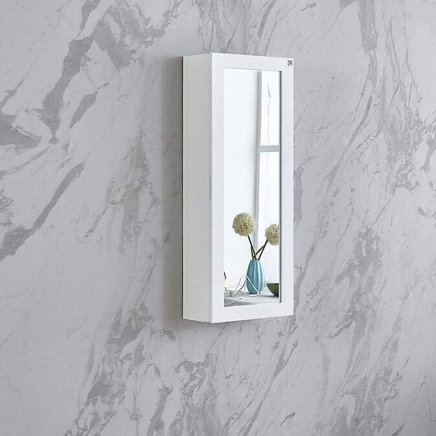 Wall-Mounted Ironing Board with Mirror