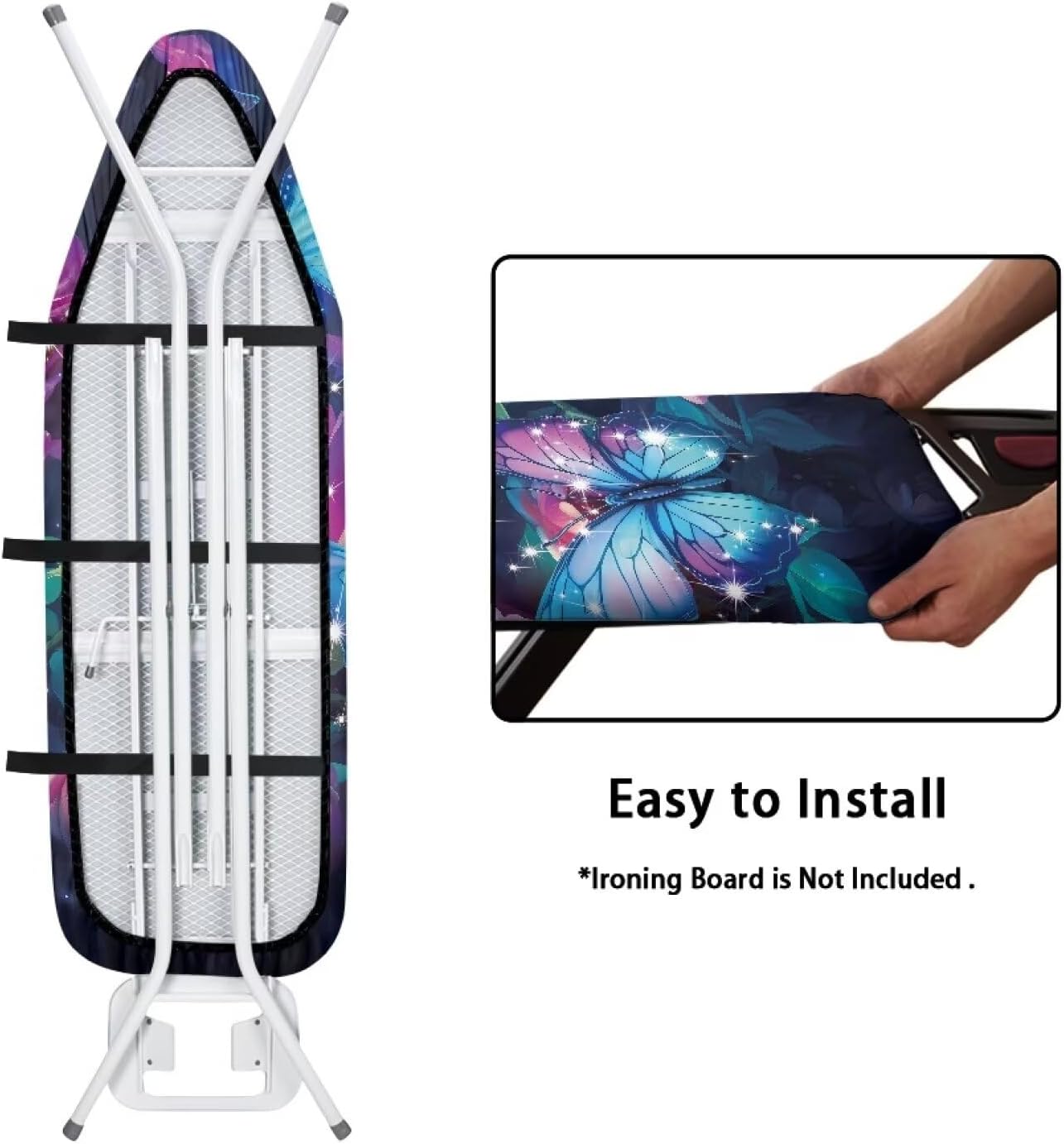 Stylish and Durable Butterfly Rose Ironing Board Cover