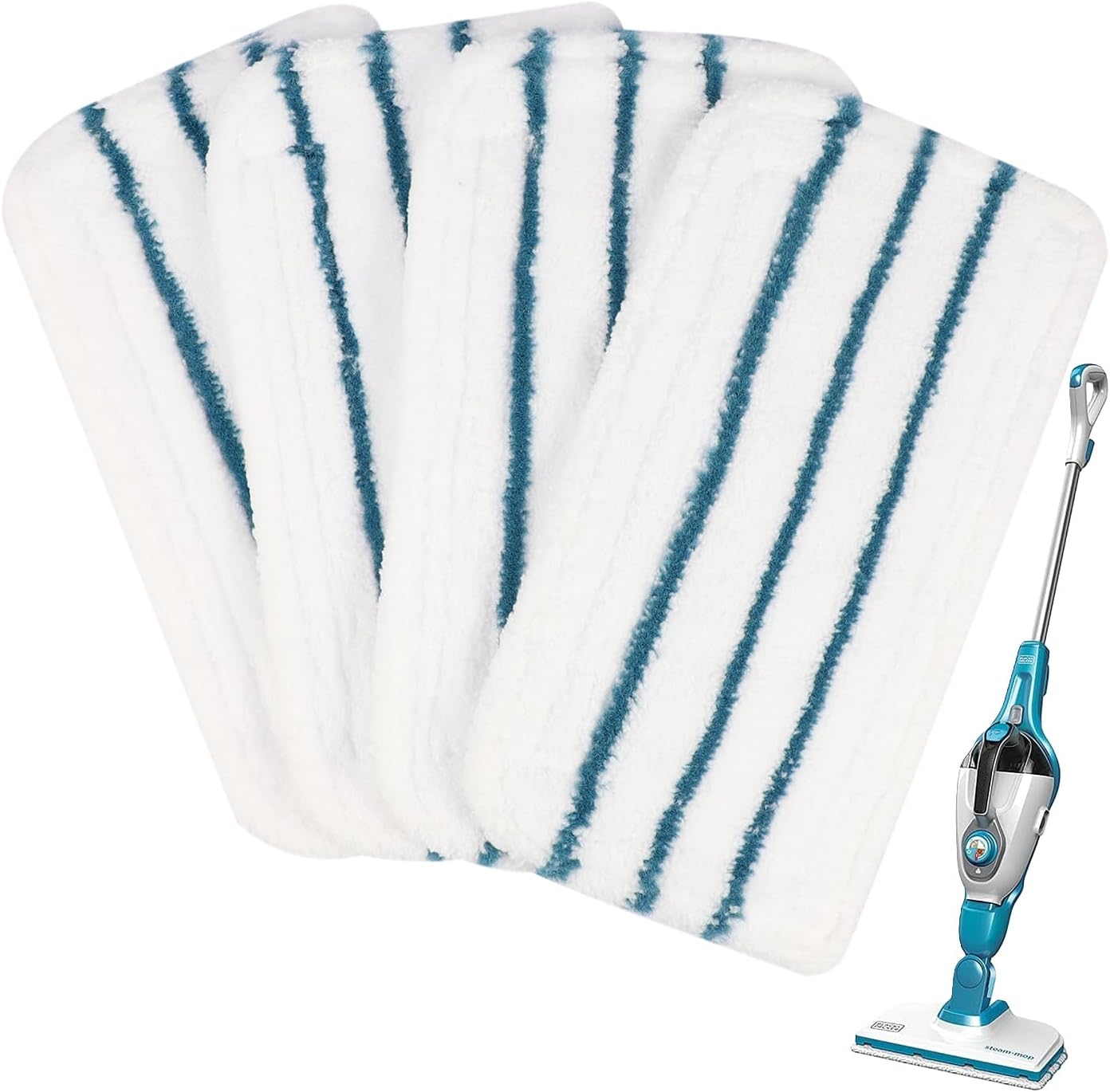 4-Piece Replacement Steam Mop Pads for BlackDecker Steam Mops