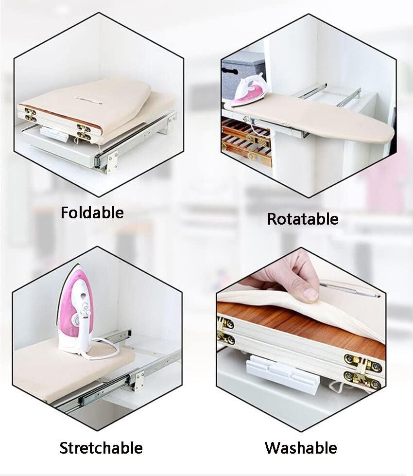 Unbeatable Value 180 Rotating Ironing Board for Wardrobes Laundry Rooms
