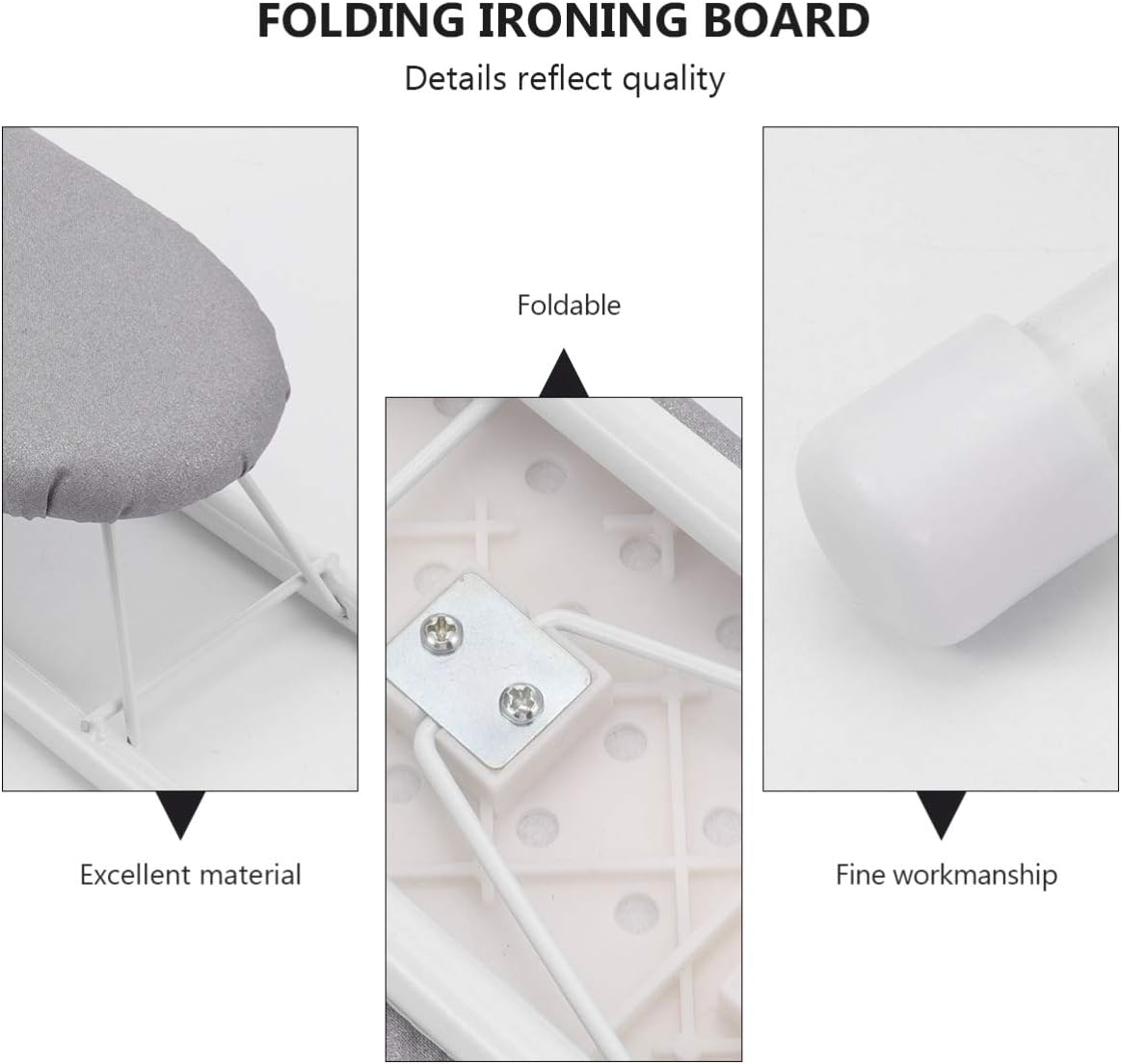 Garneck Folding Ironing Board Compact Portable Easy to Use