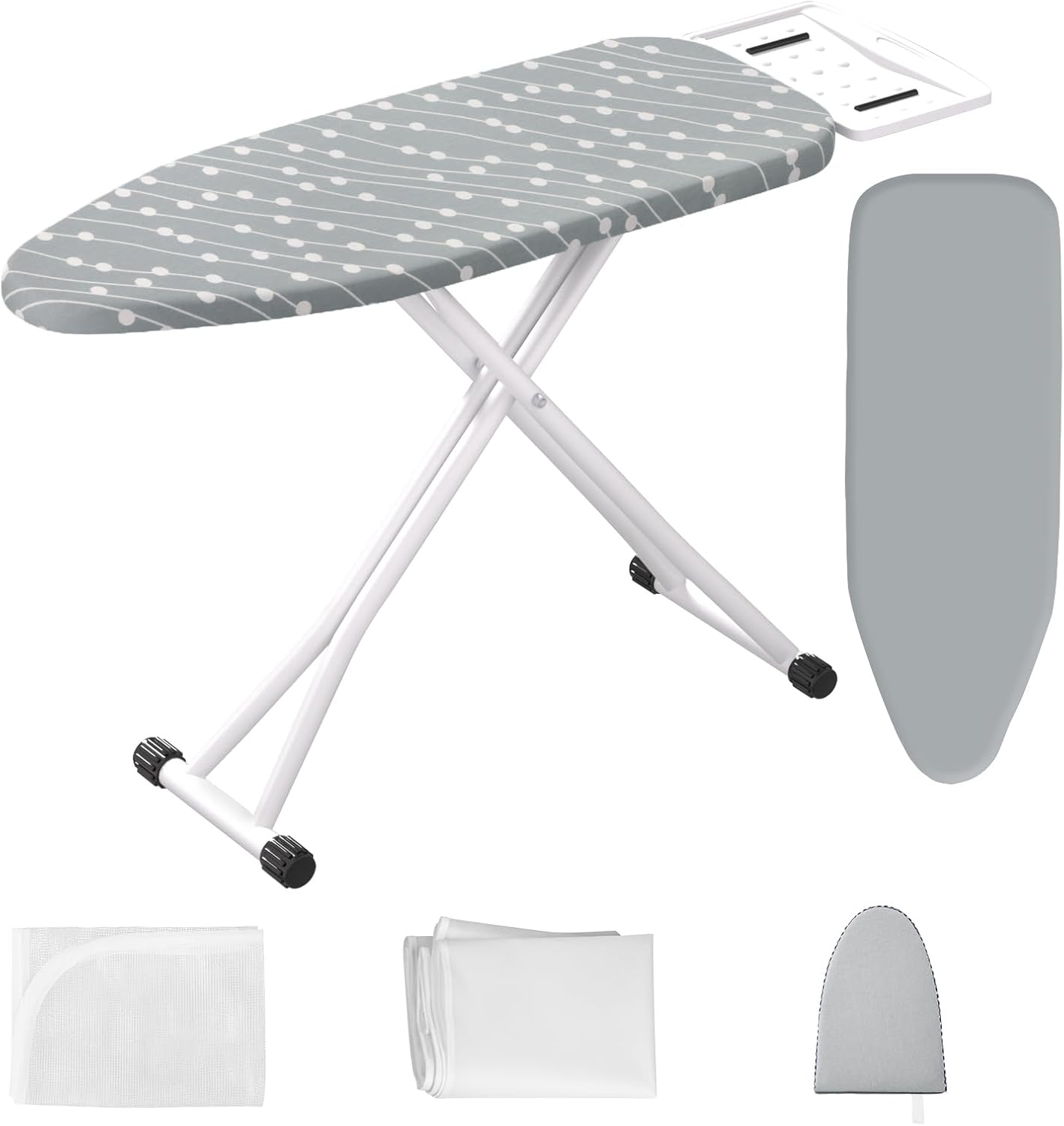 Space-Saving Foldable Ironing Board with Adjustable Height and Ergonomic Design