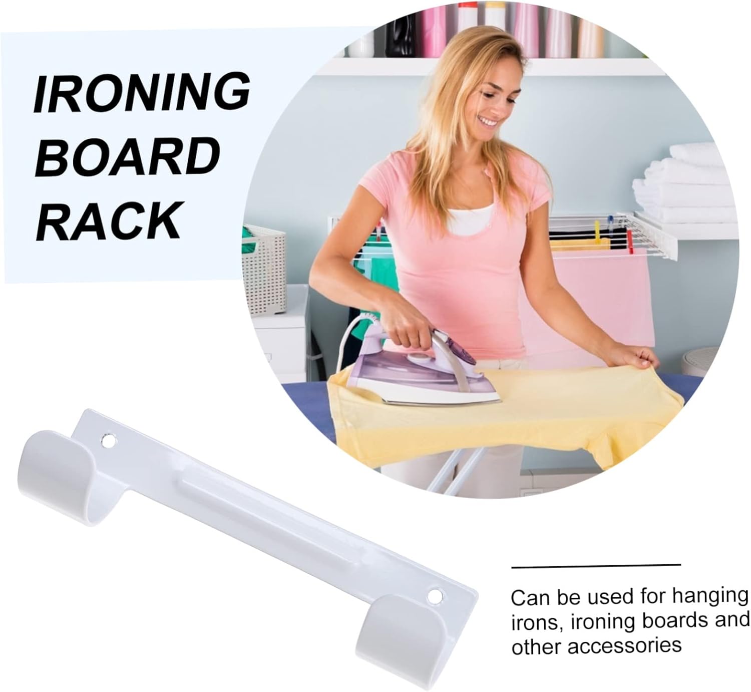 Ciieeo 2 Pcs Wall Mounted Ironing Board Hook Rack