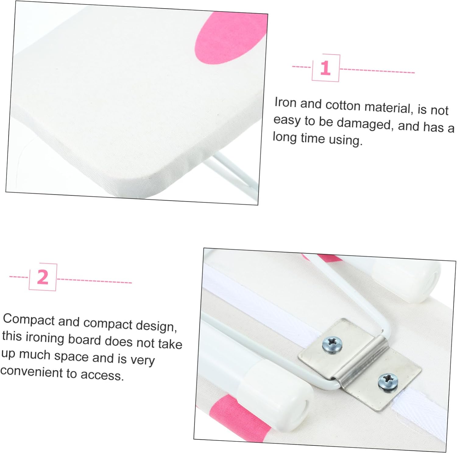 Cabilock Mini Folding Ironing Board with Floral Design