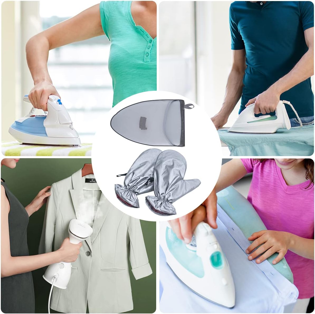 3-Piece Garment Steamer Gloves Heat-Resistant Anti-Steam Protection for Steamers