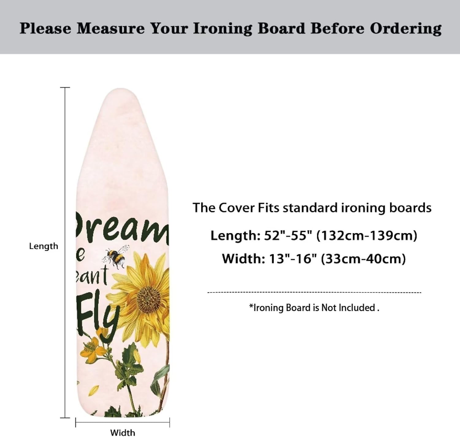 Sunflower Ironing Board Cover and Pad Standard Size