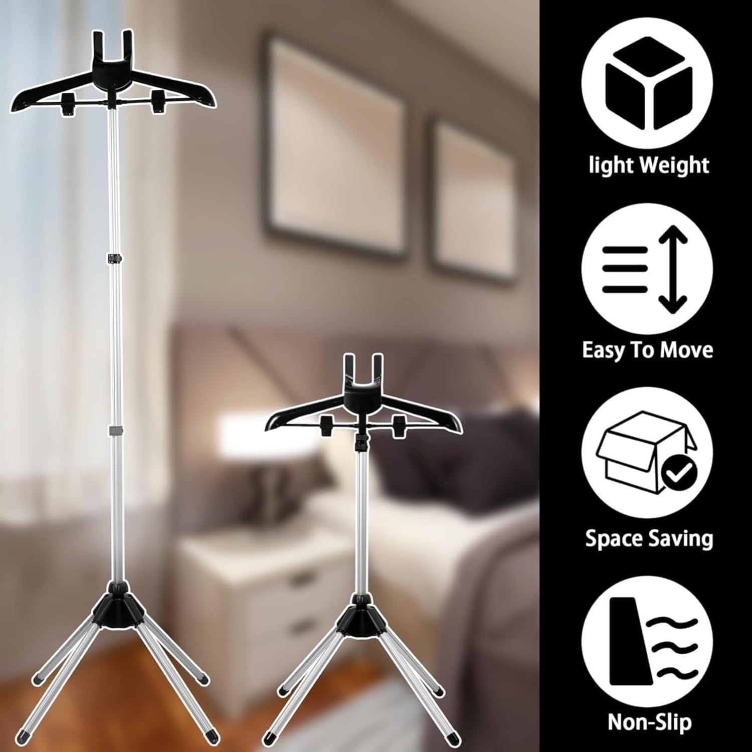 AOIROE Handheld Garment Steamer Rack Compact Durable Clothes Hanger