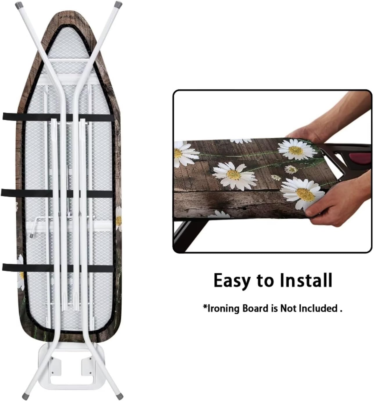 KUIFORTI Brown Wood Ironing Board Cover