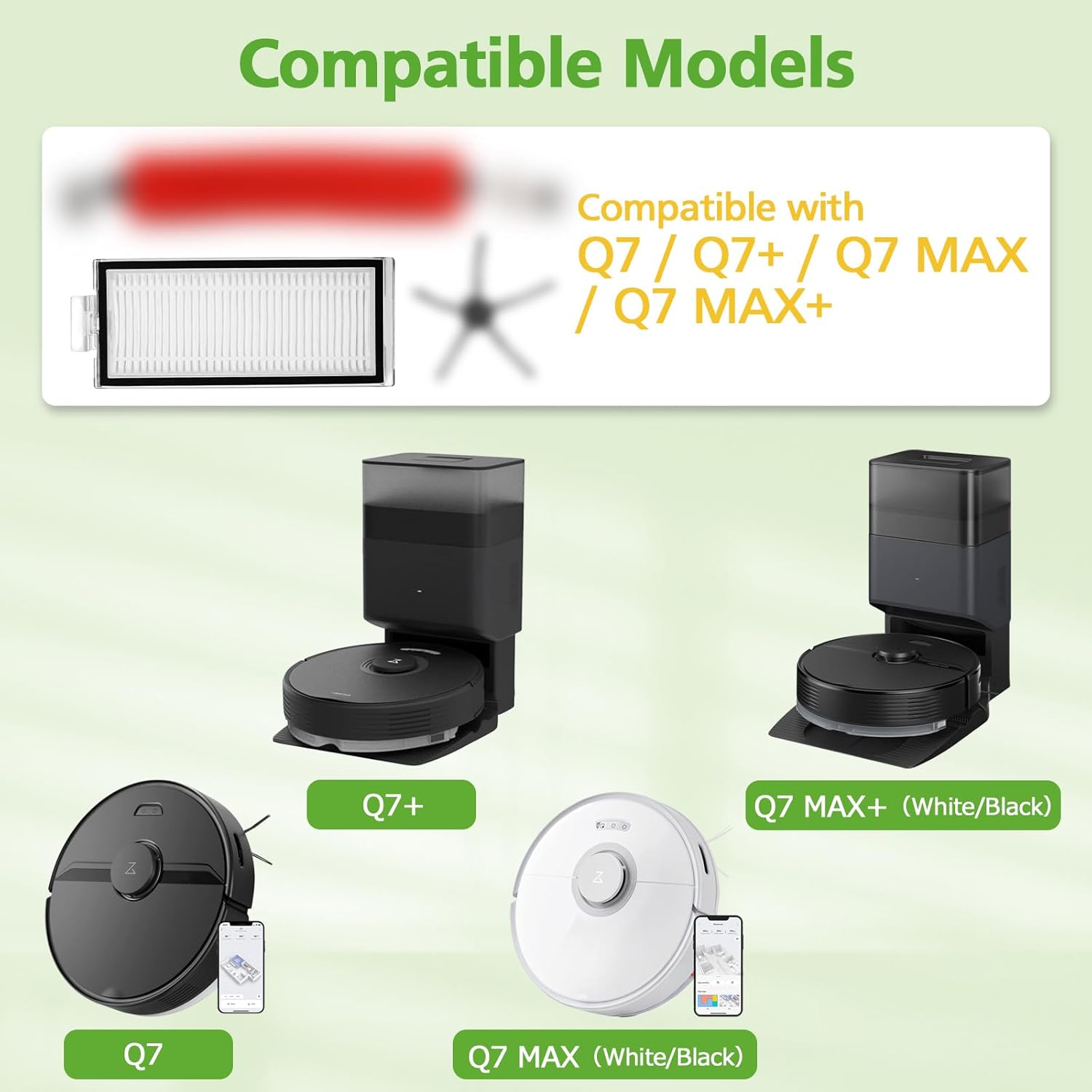Q7 Robot Vacuum Plus Kit 1-6 Replacement Parts