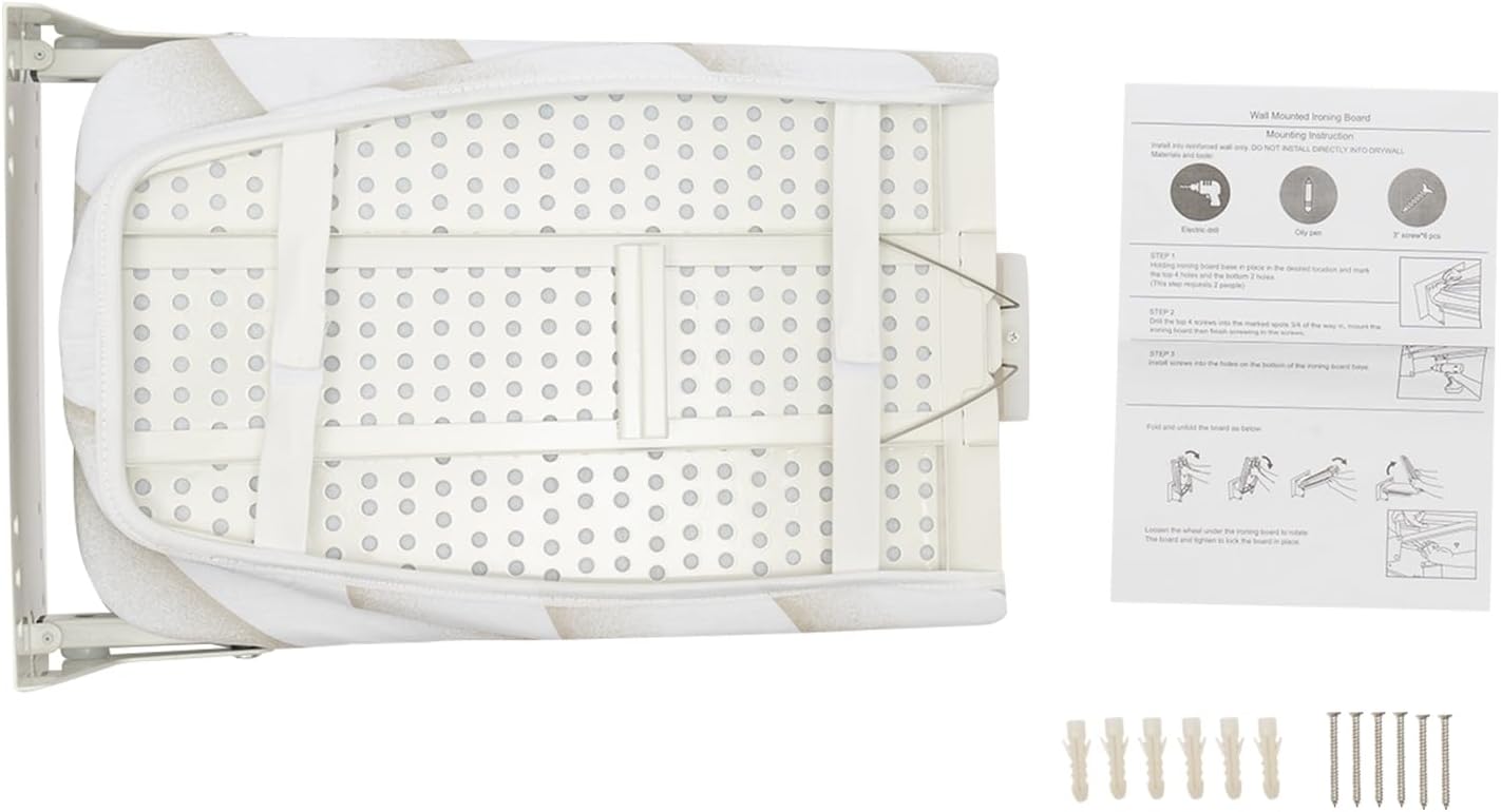 Wall-Mounted Ironing Board Durable Space-Saving