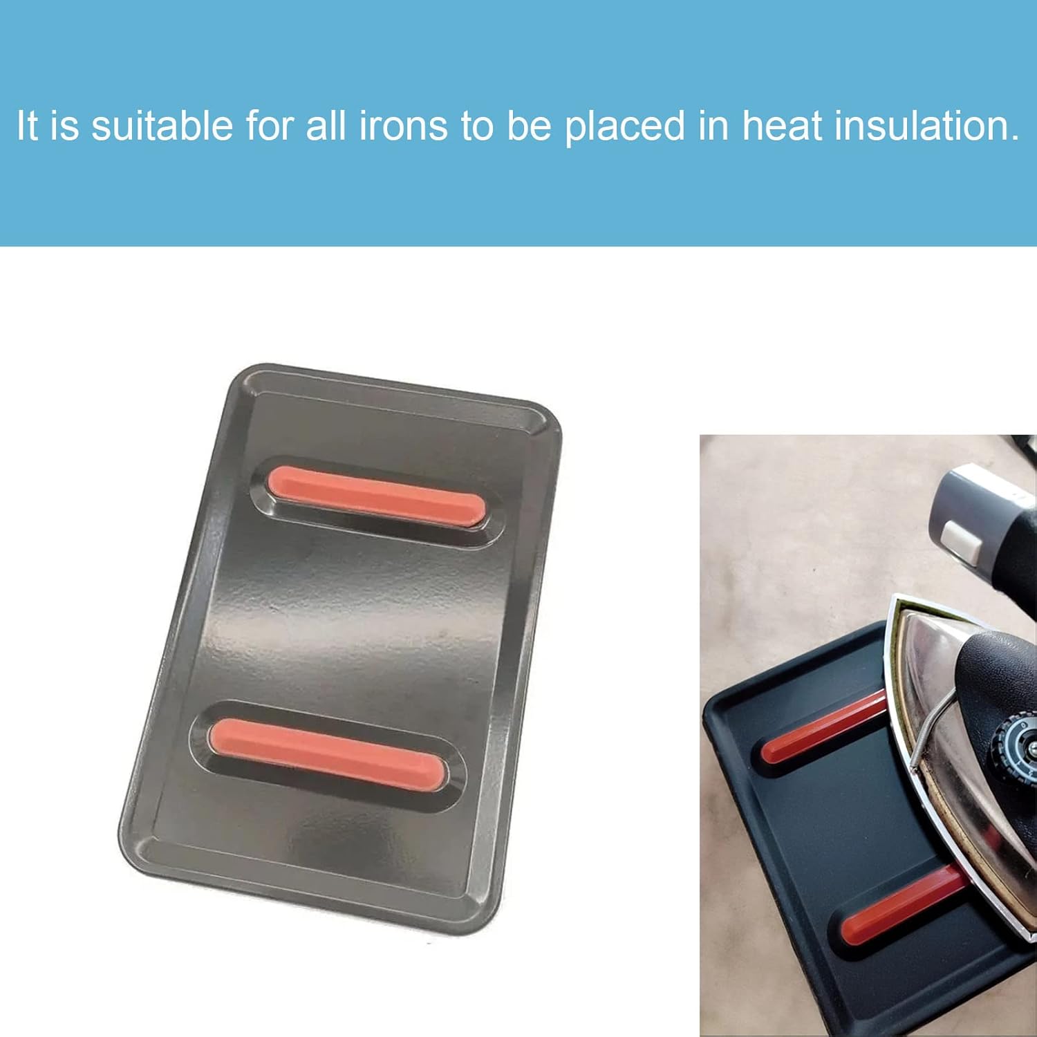 2-Piece Heat-Resistant Iron Rest Pad for Steamers
