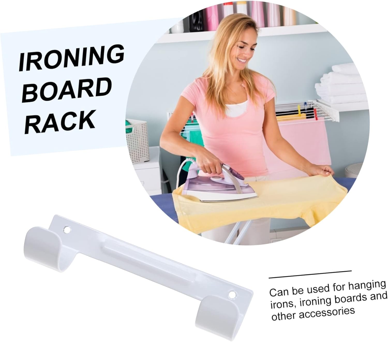 3-Piece Dual-Head Wall-Mounted Ironing Board with Storage
