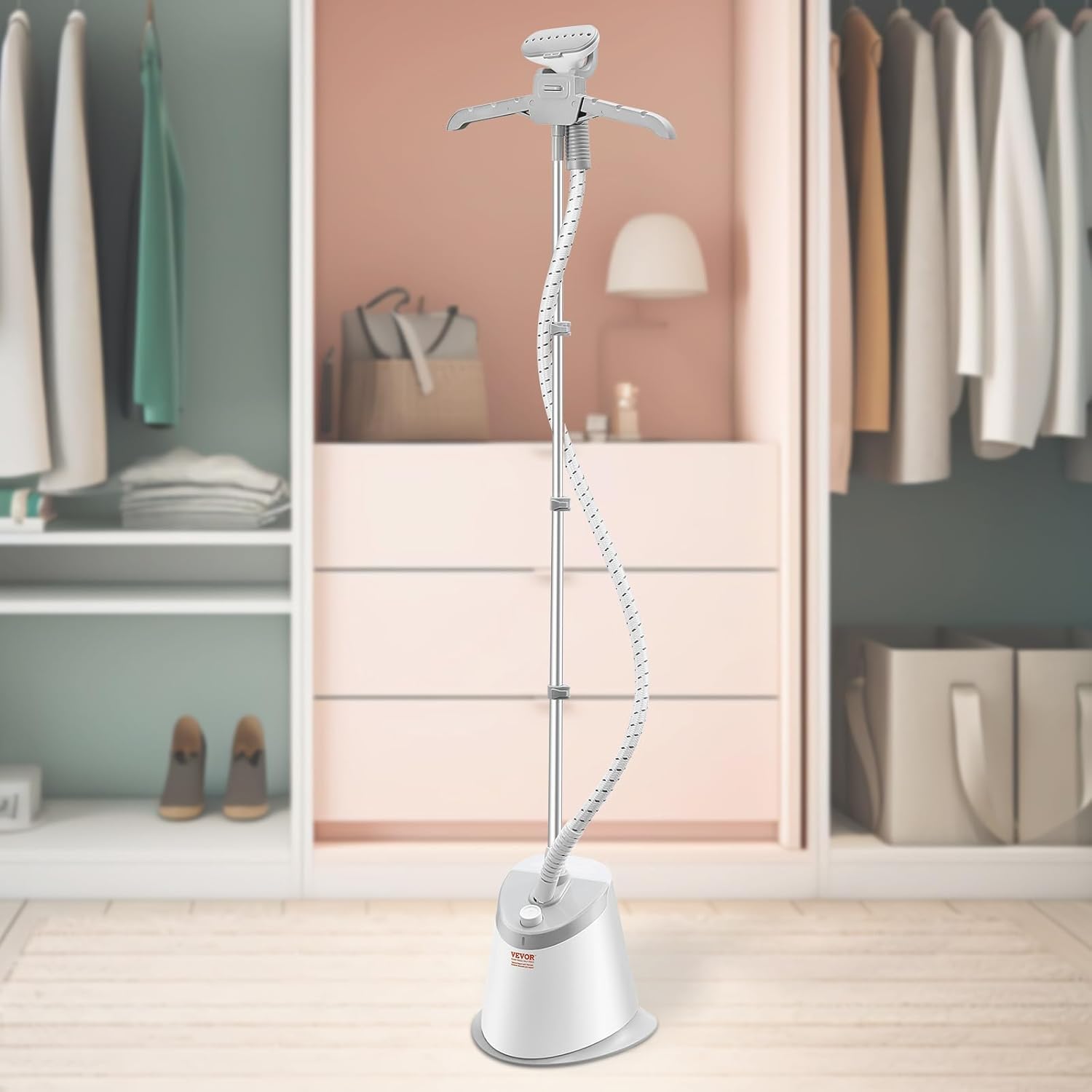VEVOR Standing Steamer with 4-in-1 Features for Efficient Garment Steaming