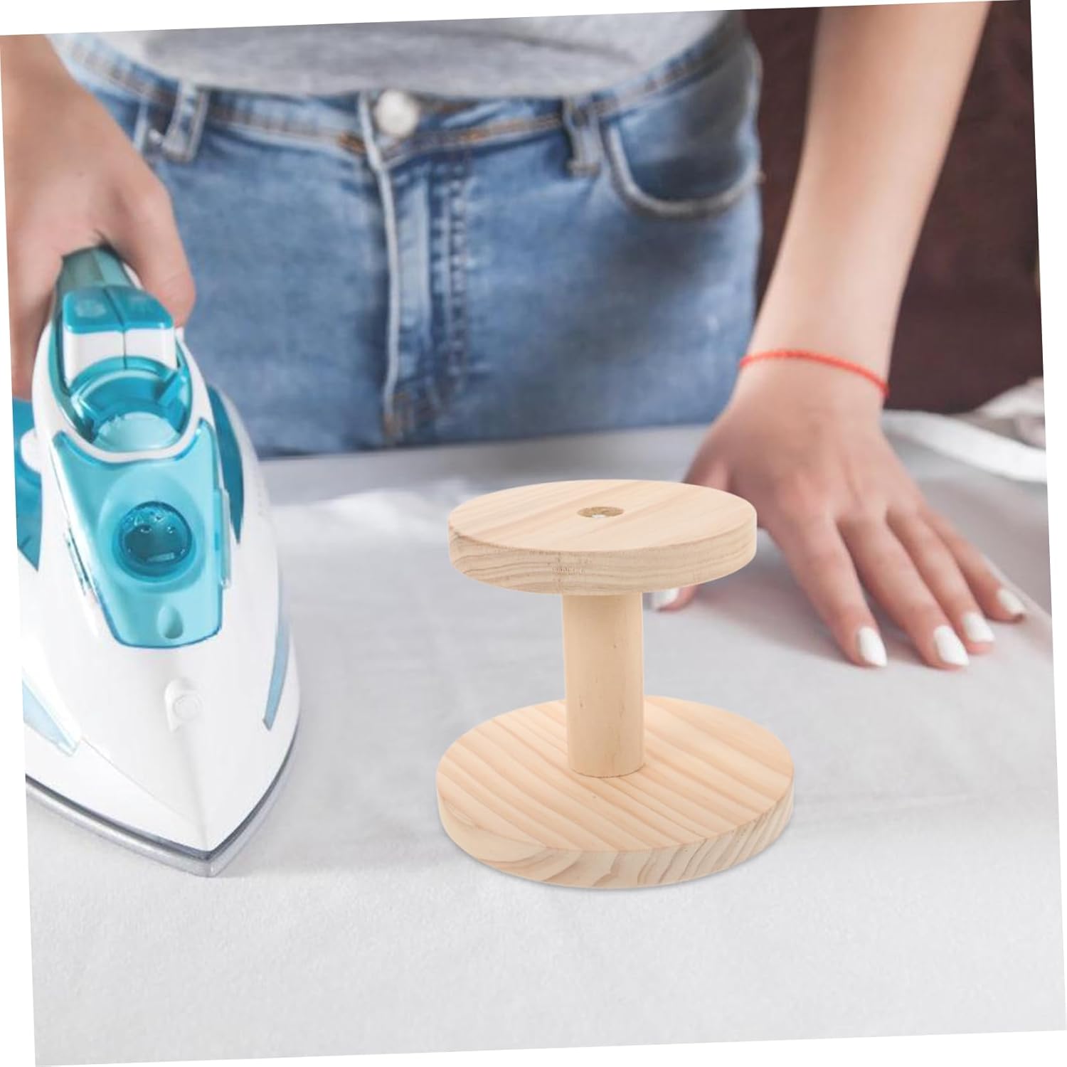 Wooden Cloth Ironing Board Cover Stool for Home Kitchen Use