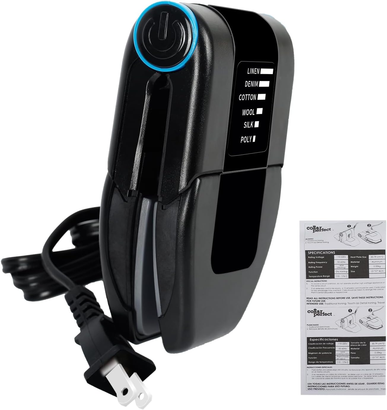 Portable Folding Mini Collar Iron 6 Heat Settings