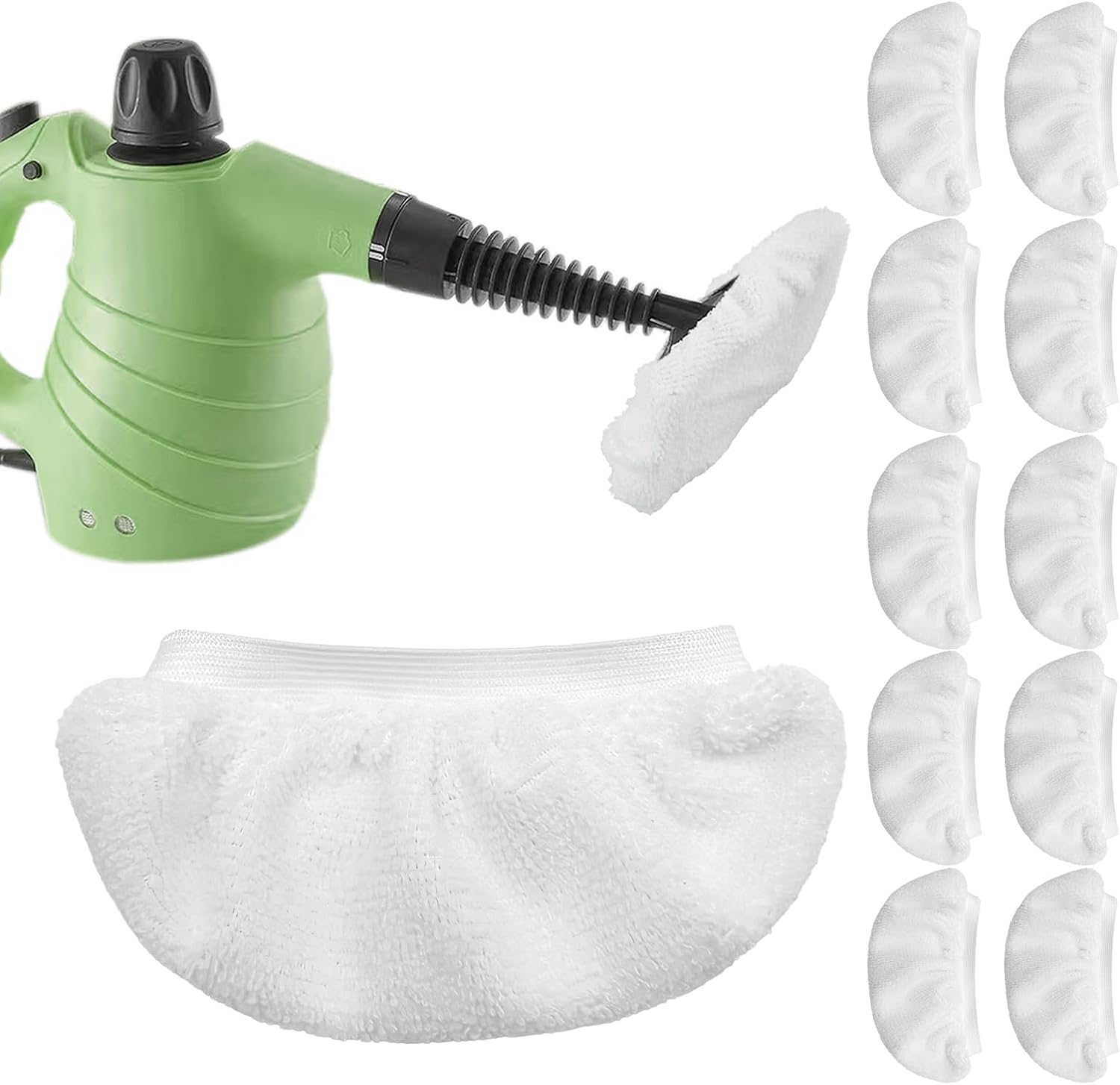 10-Piece Set of Durable Steam Mop Pads for Handheld Steam Cleaner