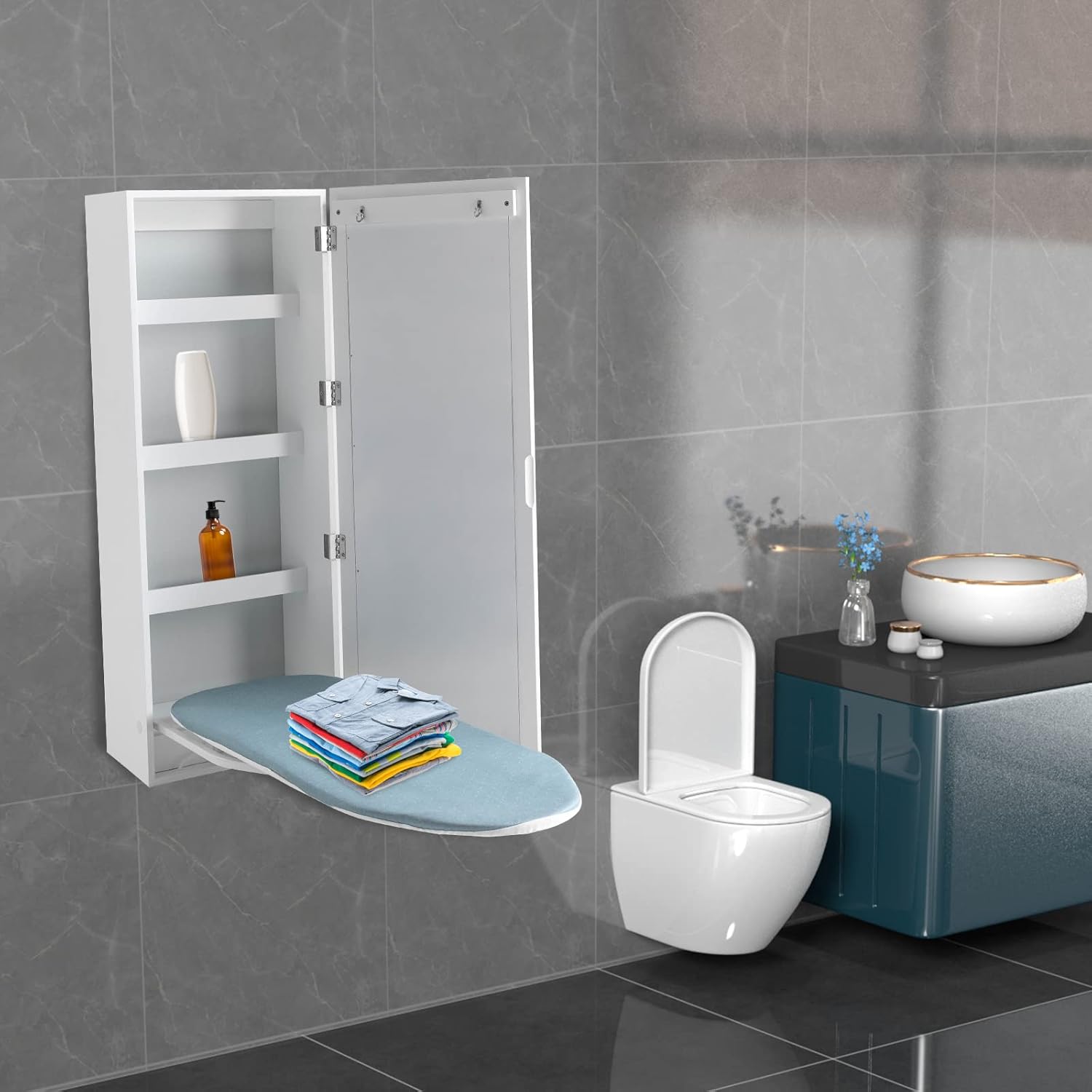 Wall-Mounted Ironing Board Cabinet