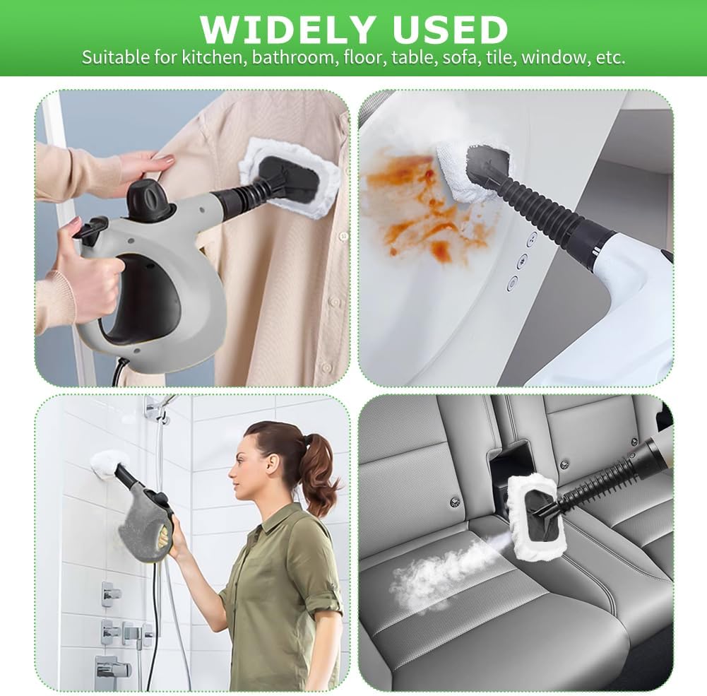 10-Piece Set of Durable Steam Mop Pads for Handheld Steam Cleaner