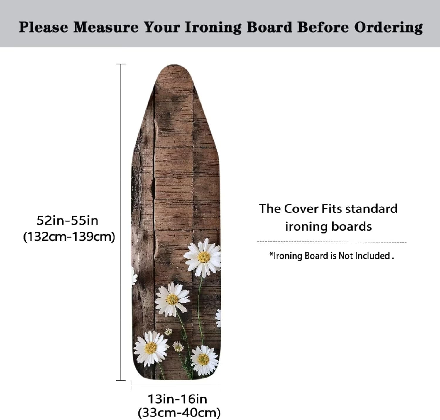 KUIFORTI Brown Wood Ironing Board Cover