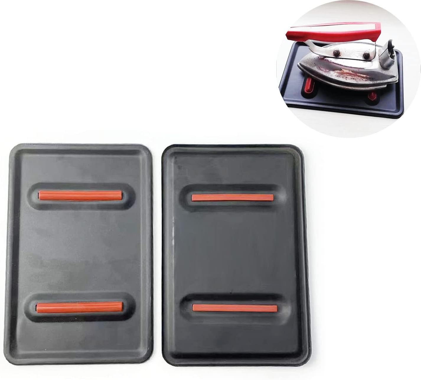 2-Piece Heat-Resistant Iron Rest Pad for Steamers