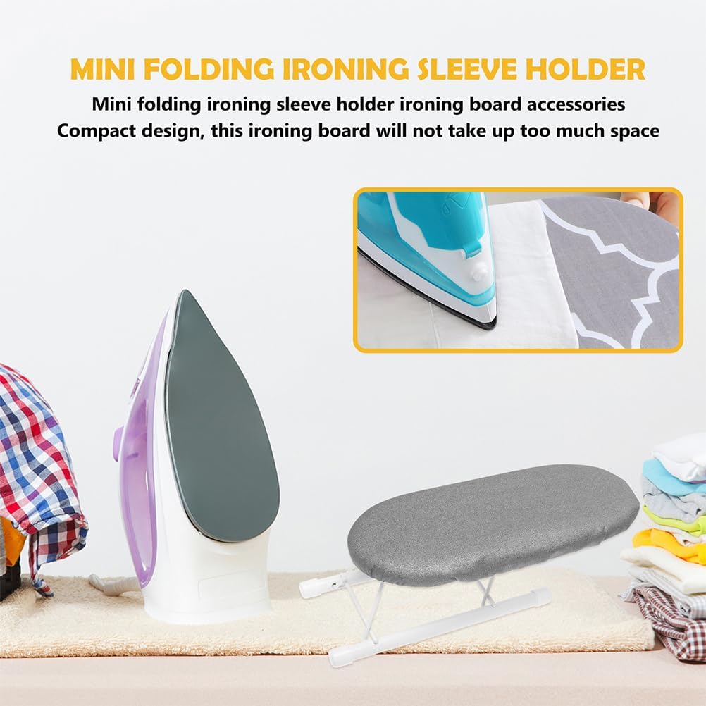 Compact tabletop ironing board for small spaces