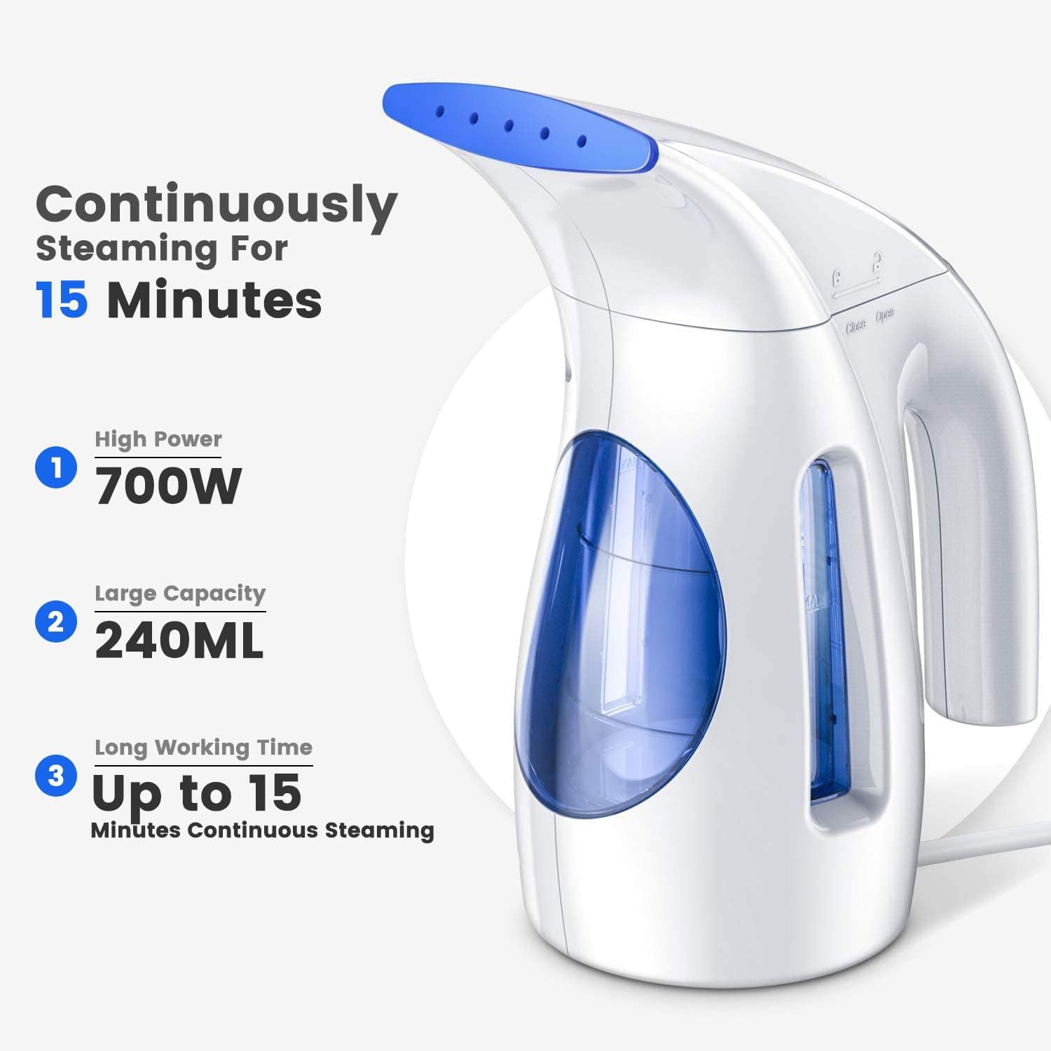 HiLIFE Garment Steamer - Portable Travel Size