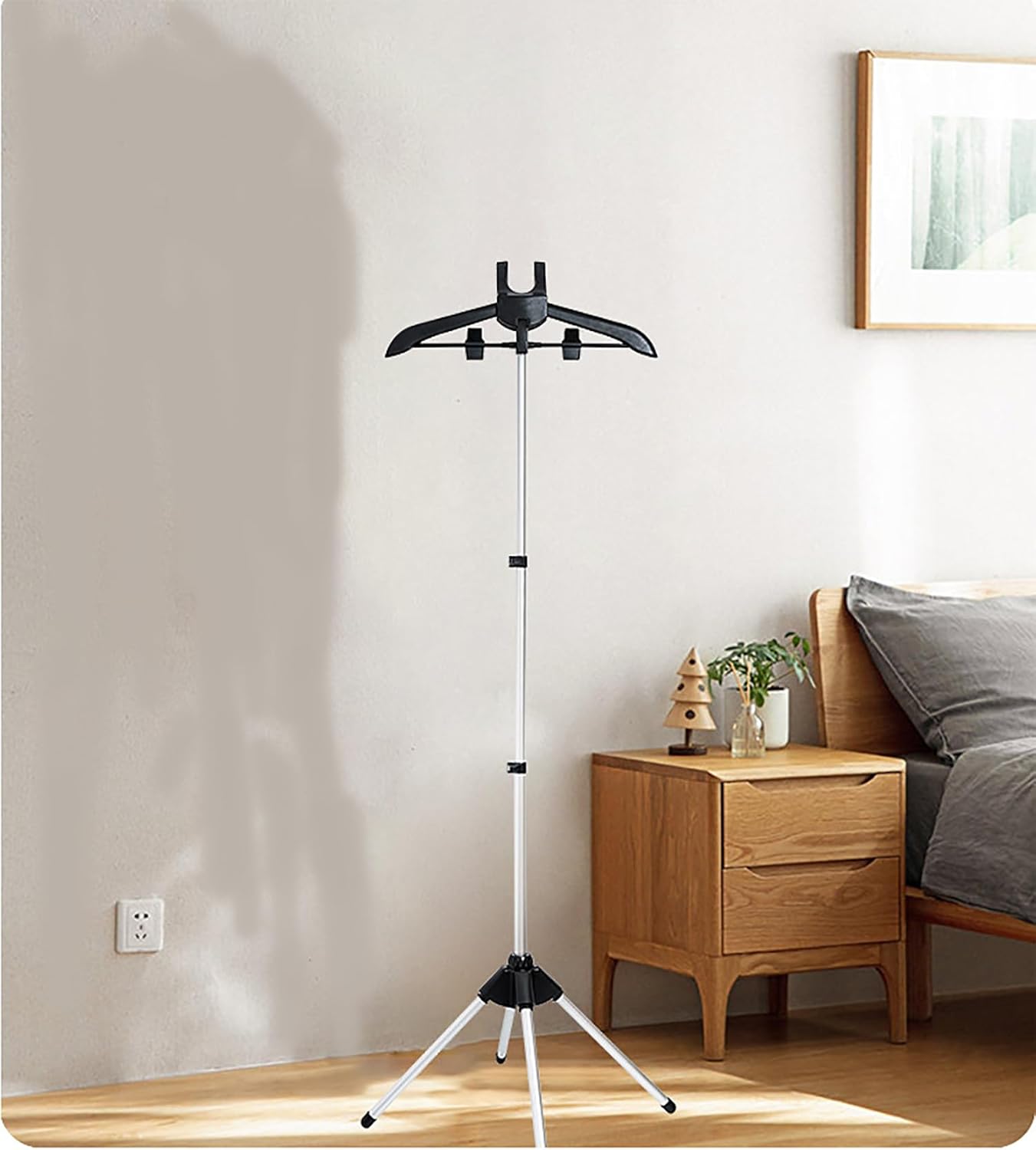 Foldable Ironing Rack with Adjustable Hanger for Home Outdoor Use