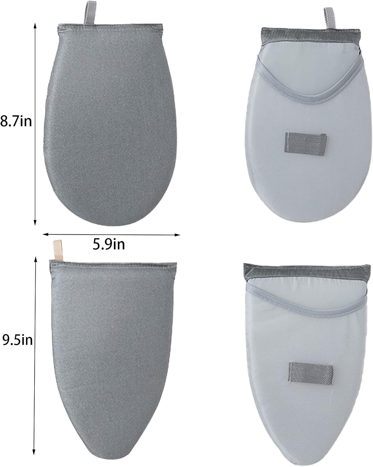 2-Piece Heat-Resistant Anti-Steam Garment Steamer Gloves