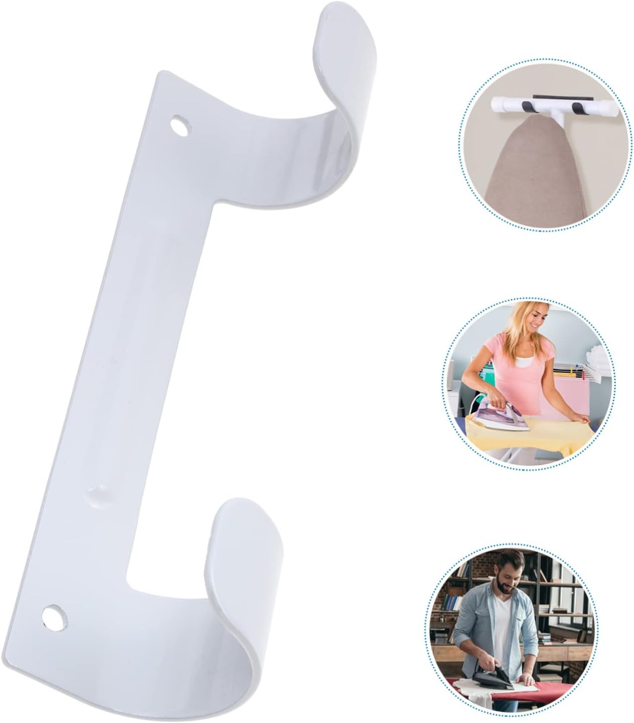 3-Piece Dual-Head Wall-Mounted Ironing Board with Storage