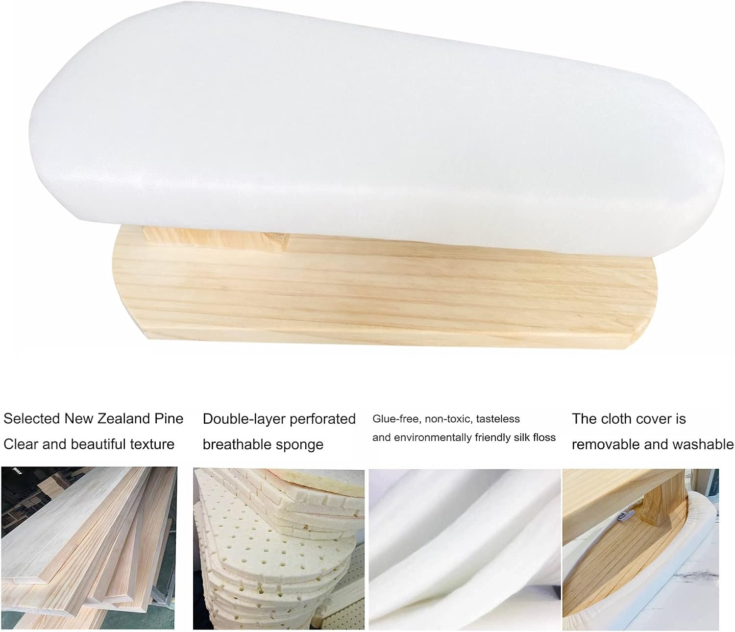 3PCS Solid Wood Ironing Board for Home Commercial Use