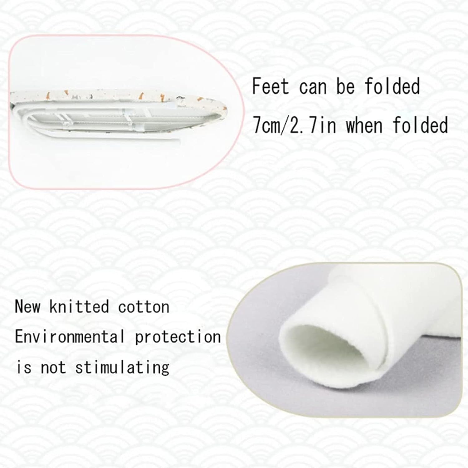 Mini Steel Net Ironing Board with Folding Legs and Thick Felt Padding