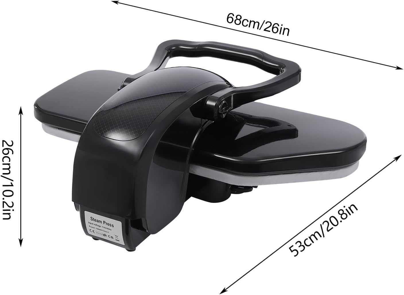 Intelligent Digital Steam Press with Multiple Fabric Settings Black