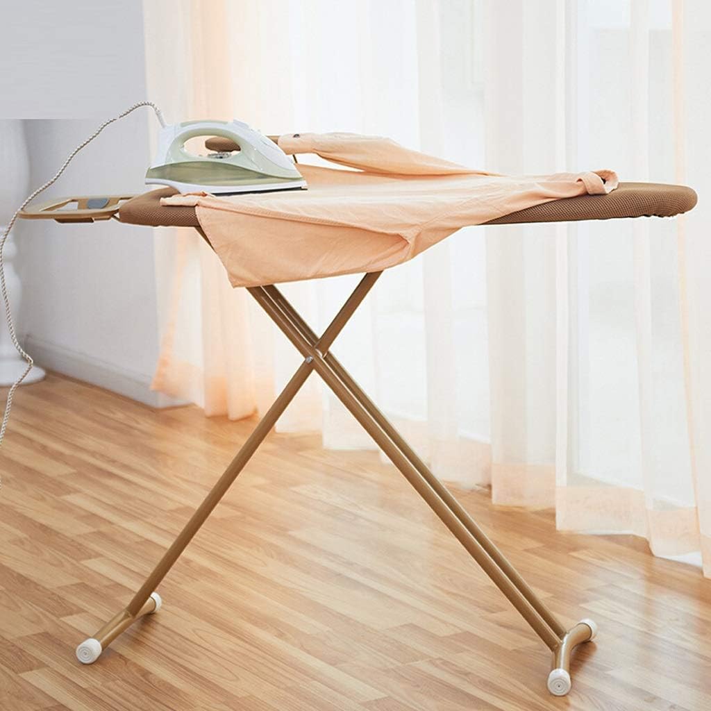 ZHDBDPro Ironing Board Large Foldable Retractable Multi-Functional Brown 122x98cm