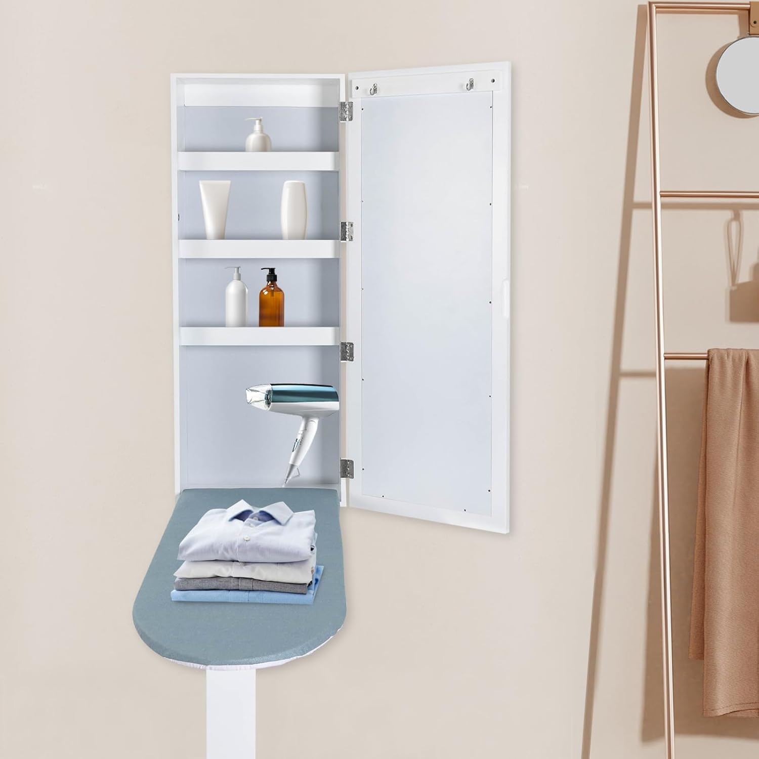 Durable Folding Ironing Board Cabinet for Small Spaces