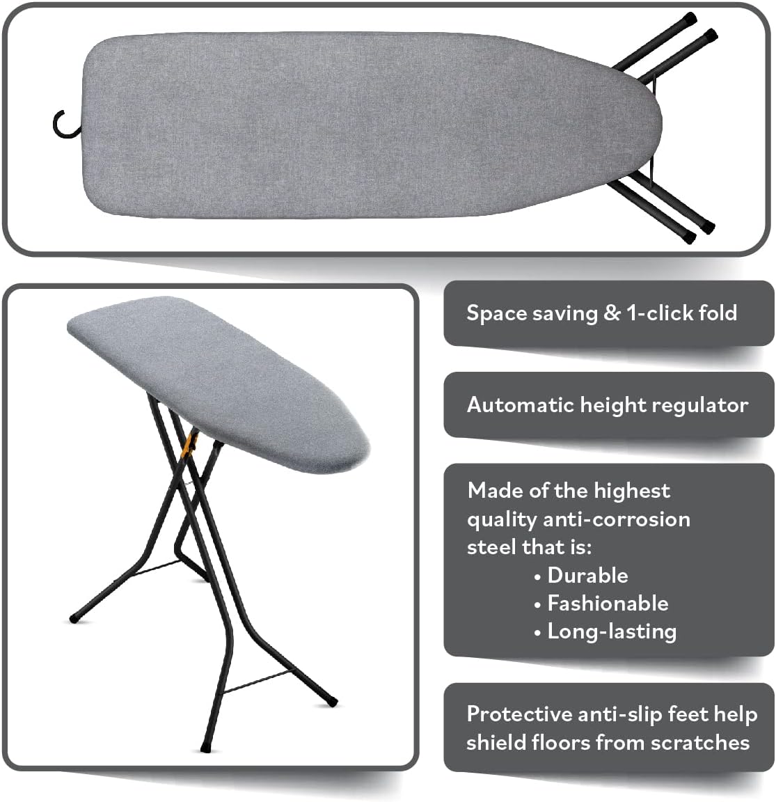 Sturdy Space-Saving Ironing Board
