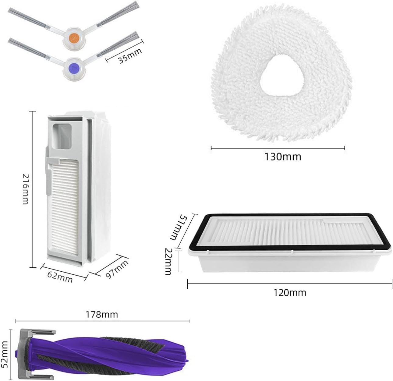 18-Piece Replacement Kit for Narwal Freo X Ultra Vacuum