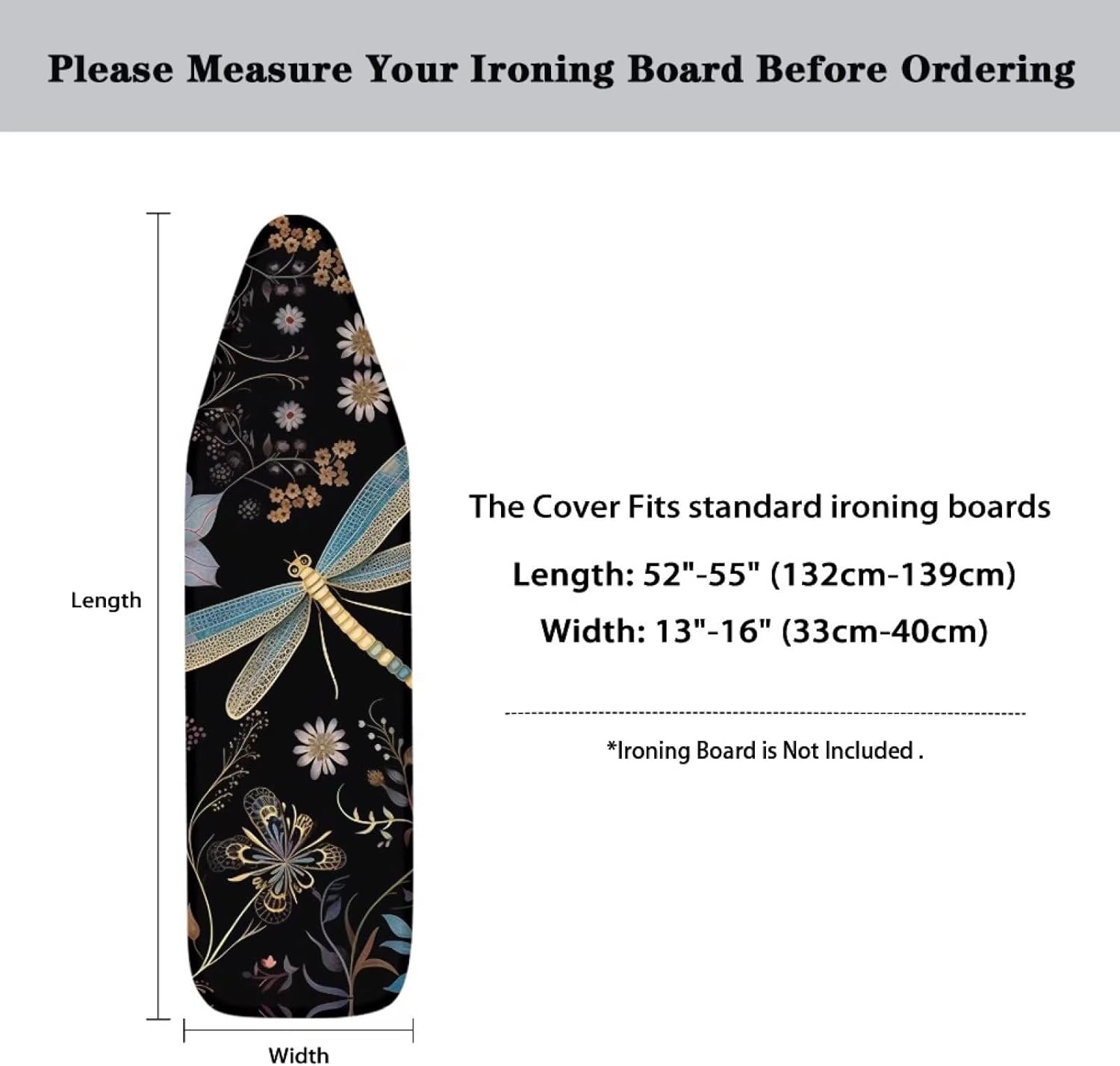 Hinthetall Boho Dragonfly Iron Board Cover