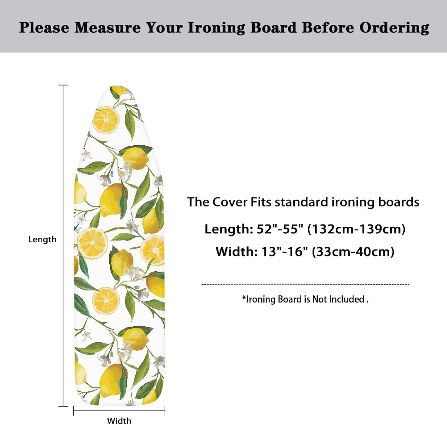 Stain-Resistant Lemon Iron Board Cover