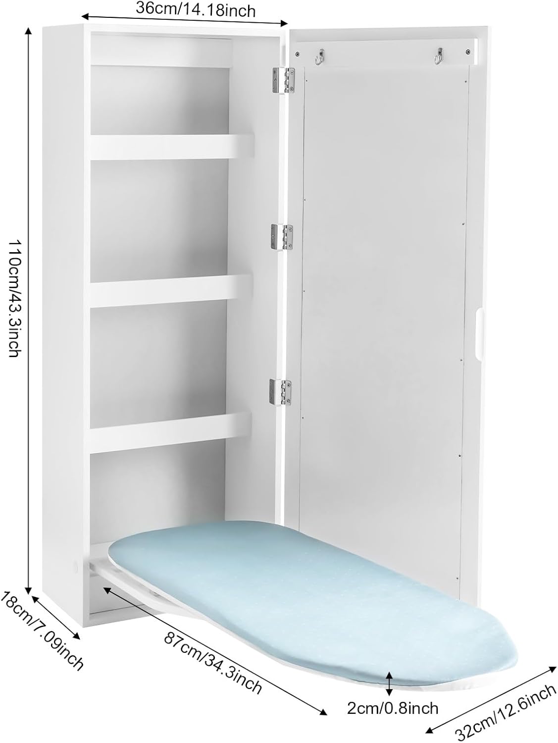 Sturdy Wall-Mounted Ironing Board