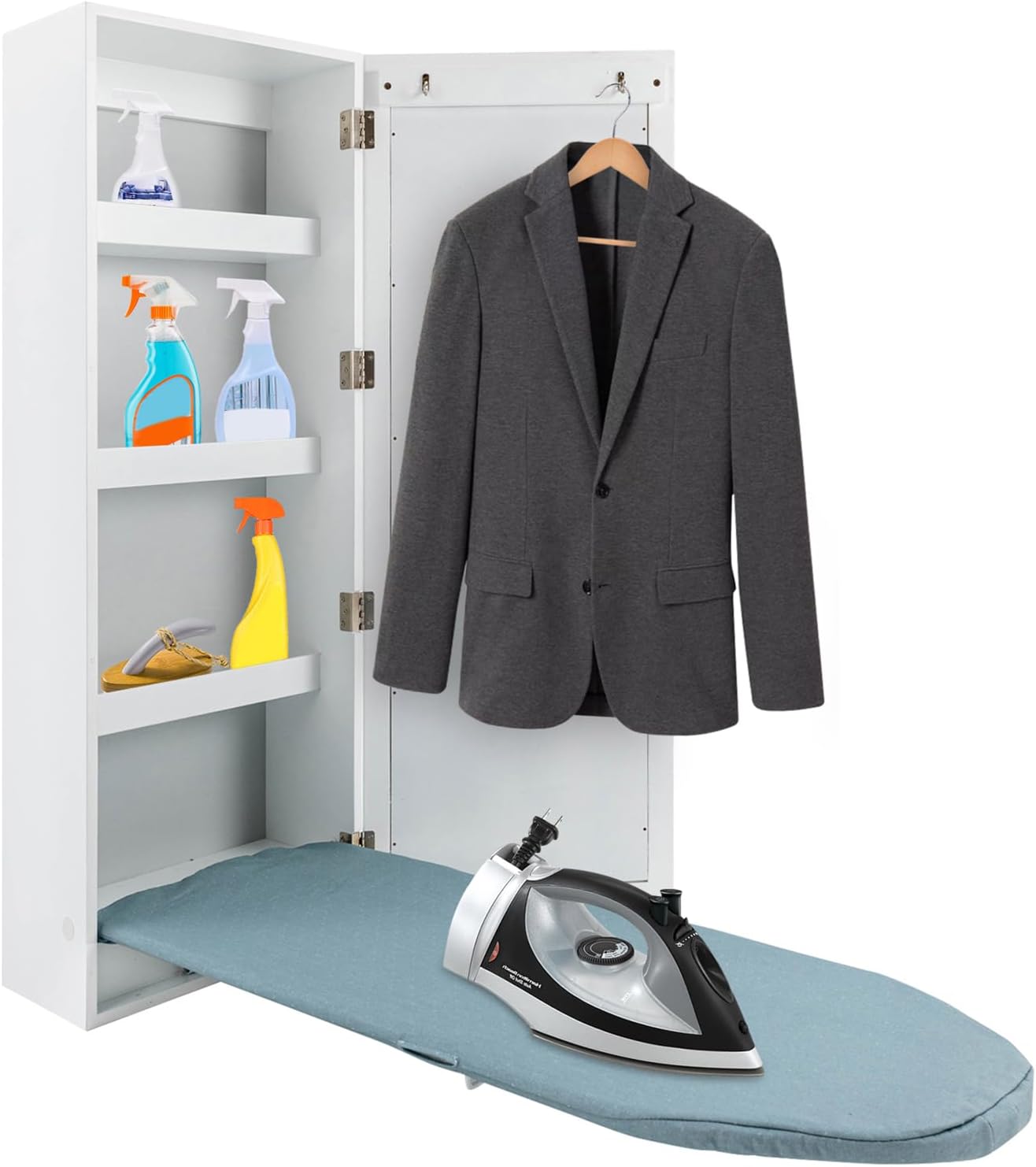 DYRABREST Wall Mounted Ironing Board Cabinet