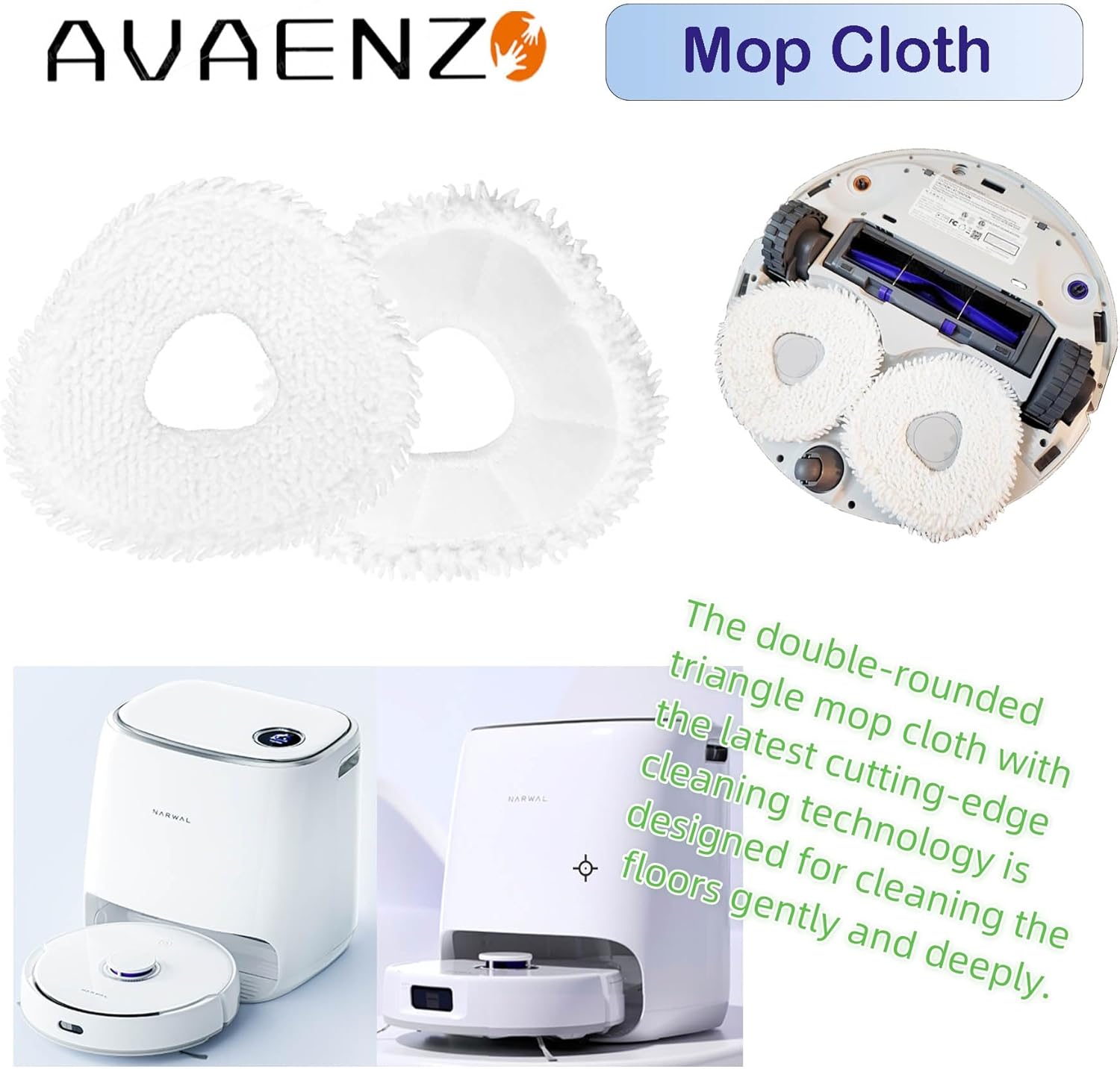 Replacement Mop Pads for Narwal Freo Robot Vacuum