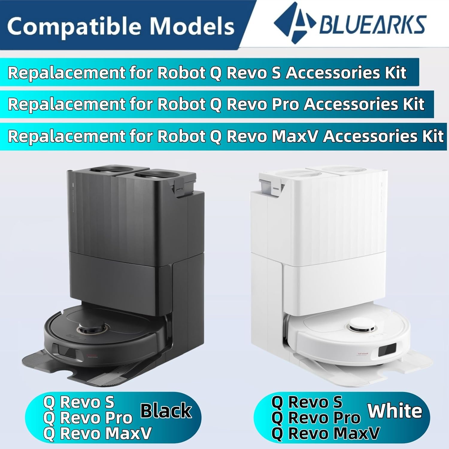 Bluearks Replacement Parts for Roborock Q Revo SQ ProQ Plus Kit